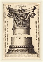 Sebald Beham (German, 1500-1550), Capital and Base of a Column, 1543, engraving
