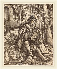 Hans Burgkmair I (German, 1473-1531), Samson and Delilah, woodcut