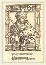 after Lucas Cranach the Younger, John Frederic the Magnanimous, in Electoral Robes, woodcut