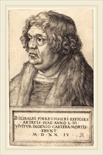 Albrecht DÃ¼rer (German, 1471-1528), Willibald Pirckheimer, 1524, engraving on laid paper