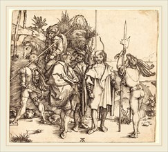 Albrecht DÃ¼rer (German, 1471-1528), Five Soldiers and a Turk on Horseback, 1495-1496, engraving