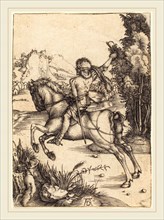 Albrecht DÃ¼rer (German, 1471-1528), The Little Courier, c. 1496, engraving