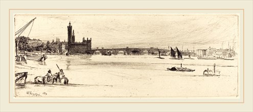 James McNeill Whistler (American, 1834-1903), Old Westminster Bridge, 1859, etching