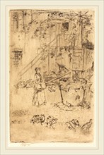 James McNeill Whistler (American, 1834-1903), Turkeys, 1880, etching and drypoint