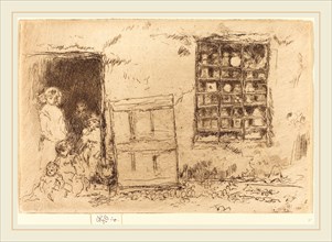 James McNeill Whistler (American, 1834-1903), The Village Sweet-Shop, 1887, etching and drypoint