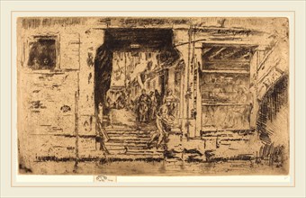 James McNeill Whistler (American, 1834-1903), Fish-Shop, Venice, 1880, etching and drypoint