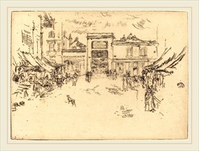 James McNeill Whistler (American, 1834-1903), Little Market Place, Tours, 1888, etching