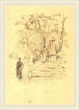 James McNeill Whistler (American, 1834-1903), The Steps, Luxembourg Gardens, 1893, lithograph