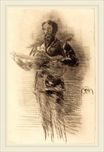 James McNeill Whistler (American, 1834-1903), The Guitar Player, 1875, drypoint