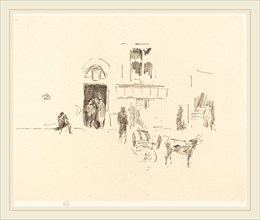 James McNeill Whistler (American, 1834-1903), Gaiety Stage Door, 1879, lithograph in black on cream
