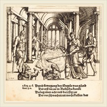 Augustin Hirschvogel (German, 1503-1553), The Angel Agitating the Pool of Bethesda, 1548, etching