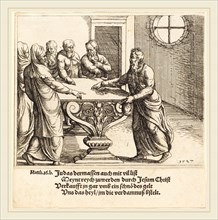 Augustin Hirschvogel (German, 1503-1553), The Payment of Judas, 1547, etching