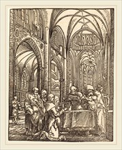 Wolf Huber (German, c. 1485-1490-1553), The Presentation in the Temple, woodcut