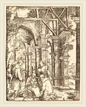 Wolf Huber (German, c. 1485-1490-1553), The Adoration of the Magi, woodcut