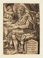 Johann Ladenspelder (German, 1512-1561 or after), Saint Matthew, engraving