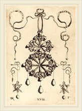Daniel Mignot (German, active 1593-1596), Pendant with Two Double Crosses, engraving