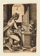 Georg Pencz (German, c. 1500-1550), Music, engraving