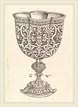 Georg Wechter I (German, c. 1526-1586), Chalice with six embossings, base decorated with two