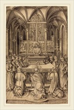 Israhel van Meckenem (German, c. 1445-1503), The Mass of Saint Gregory, c. 1490-1500, engraving