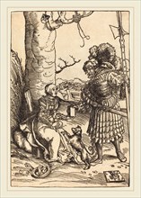 Lucas Cranach the Elder (German, 1472-1553), David and Abigail, 1509, woodcut