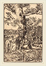 Lucas Cranach the Elder (German, 1472-1553), The Rest on the Flight into Egypt, 1509, woodcut