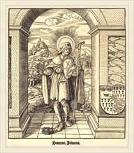 Leonhard Beck (German, c. 1480-1542), Saint Jodocus, 1516-1518, woodcut