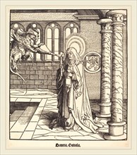 Leonhard Beck (German, c. 1480-1542), Saint Gudula, 1516-1518, woodcut