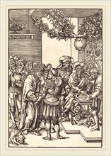 Lucas Cranach the Elder (German, 1472-1553), Pilate Washing His Hands, in or before 1509, woodcut