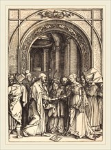 Albrecht DÃ¼rer (German, 1471-1528), The Betrothal of the Virgin, c. 1504-1505, woodcut