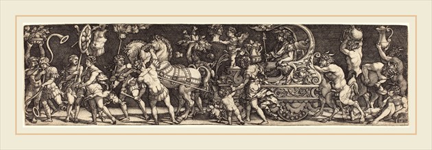 Master IB (German, active c. 1523-1530), The Triumph of Bacchus, 1528, engraving