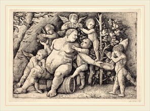 Hieronymus Hopfer after Andrea Mantegna (German, active c. 1520-1550 or after), Silenus, etching on