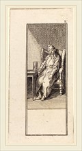 Daniel Nikolaus Chodowiecki (German, 1726-1801), Young Man Seated, Smoking, 1784, etching