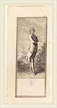 Daniel Nikolaus Chodowiecki (German, 1726-1801), Young Man Bareheaded, with Sword, 1784, etching