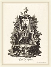 Johann Esaias Nilson (German, 1721-1788), Dessein d'une Fontaine orné avec les quatre Elements