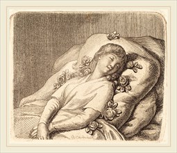 Daniel Nikolaus Chodowiecki (German, 1726-1801), Dreaming on Roses, 1790, etching