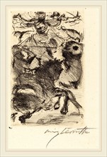 Lovis Corinth, Adhba the Camel (Adhba die Kamelin), German, 1858-1925, 1919, drypoint in black on