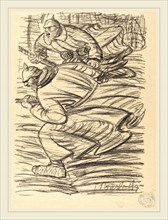 Ernst Barlach, The Assault, German, 1870-1938, published 1915, lithograph