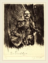 Lovis Corinth, Der FahnentrÃ¤ger (The Standard Bearer), German, 1858-1925, 1920, drypoint and