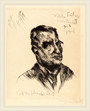 Lovis Corinth, Wilhelm TrÃ¼bner, German, 1858-1925, 1913, drypoint in black on wove paper