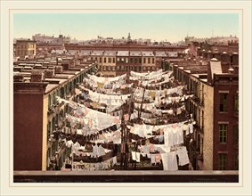 American 19th Century (Detroit Photographic Co.), A Monday Washing, New York City, 1900, photochrom