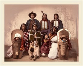 American 19th Century (Detroit Photographic Co.), Ute Chief Sevara and Family, 1900, photochrom