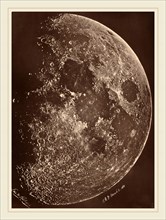 Lewis Rutherford (American, 1816-1892), Photographie de la lune a son 1er Quartier, 1865, albumen