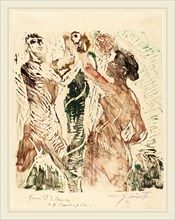 Lovis Corinth, The Fall of Man, German, 1858-1925, 1919, color woodcut [unique artist's proof in