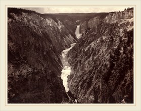 F. Jay Haynes (American, 1853-1921), Grand Canyon of the Yellowstone and Falls, c. 1884, albumen