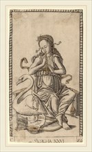Master of the E-Series Tarocchi (Italian, active c. 1465), Musicha (Music), c. 1465, engraving with