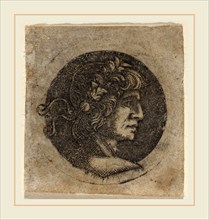 Circle of Francesco Francia, Head of a Roman Emperor, c. 1480-1510, niello print