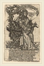 after Baccio Baldini, Hellespontine Sibyl, early 15th century, engraving