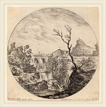 Stefano Della Bella (Italian, 1610-1664), Waterfall with Three Tiers, 1646, etching