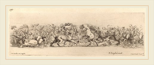 Stefano Della Bella (Italian, 1610-1664), Ornamental Frieze with Grape Vine, probably 1648, etching