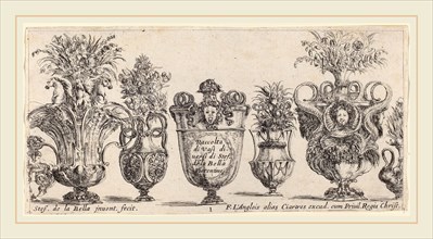Stefano Della Bella (Italian, 1610-1664), Fantastic Vases, probably 1646, etching on laid paper